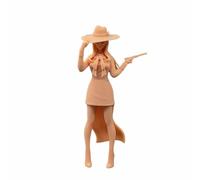 ZEDACAKAI Figurine Anime Girl with a Gun Male Knight With Gun Model Miniature scene GK Need To Be Colour By Yourself No8
