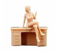 ZEDACAKAI Modèle miniature 1/64 Doctor Nurse Sit Up Take The Seringue Figurine blanche qui doit être colorée par vous-même