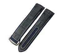 ZEDEVB Bracelet de montre en caoutchouc nylon 19 mm 20 mm 21 mm 22 mm pour Omega Seamaster 300 AT150 Speedmaster 8900 PlanetOcean Bracelet en cuir, 20 mm, Agate