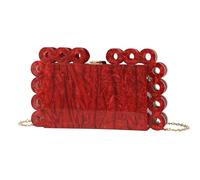 ZEDEVB Fashion Trend Sac de soirée en marbre pour femme Sac à bandoulière pour téléphone portable, Rouge, Taille unique