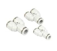ZEDEVB Raccord de tuyau pneumatique 3 voies en forme de Y blanc 4 mm à 16 mm OD pour tuyau de gaz en plastique raccords rapides PY (8 mm-6 mm-6 mm)
