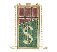 ZEDEVB Sac à main en acrylique avec diamant pour femme, Vert, Taille unique, Bohème