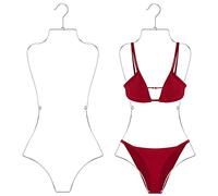 ZEDODIER Lot de 10 cintres pour Maillot de Bain, Porte-Lingerie, Crochet pivotant sur Le Dessus, Design Pliable, présentoir de Maillot de Bain, Organiseur de Rangement pour Collection et Montrer la