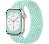 Zedoli Bracelets Solo Loop tressés compatibles avec iWatch 38 mm, 40 mm, 41 mm pour femme, bracelets de sport élastiques en nylon extensibles pour Apple Watch Series 9 8 7 6 5 4 3 2 1 SE - Vert clair