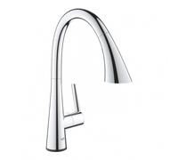 GROHE Mitigeur d'évier Zedra Touch – électronique, d'une seule main, douchette extractible, chrome