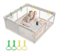 ZEEBABA Parc pour bébé, Parc pour bébé (59 * 59 * 27inch), Centre de jeu sécurisé pour les bébés et les tout-petits, Parc pour bébé extra large