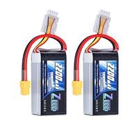 Zeee 3S Lipo 50C 2200mAh 11.1V Batterie Courte avec Prise XT60(2 Paquets)