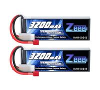 Zeee 3S Lipo Batterie 3200mAh 11,1V 50C avec connecteur T(2 Paquets)