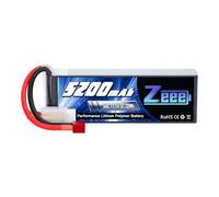 Zeee 3S Lipo Batterie 5200mAh 11,1V 50C 3S Batterie RC avec connecteur T | batterie RC pour FPV Racing Drones Vélo de Route Quadcopters Avion Hélicoptère RC Bateau RC Voiture