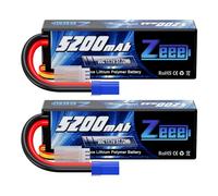 Zeee 3S Lipo Batterie 5200mAh 11,1V 80C 3S Hard Case Batterie avec connecteur EC5 pour FPV Racing Drones Route Quadcopters RC Evader BX Auto Car Truck LKW Truggy RC Hobby (2 Paquets)