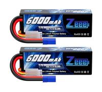 Zeee 3S Lipo Batterie 6000mAh 11,1V 80C Hardcase avec connecteur EC5(2 pcs)