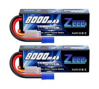 Zeee 3S Lipo Batterie 8000mAh 11,1V 100C 3S Coque Dure Batterie avec connecteur EC5 pour FPV Racing Drones Hélicoptère RC Evader BX Auto Car Truck LKW Truggy RC Hobby (2 Paquets)