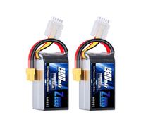 Zeee 4S Lipo Batterie 1500mAh 14,8V 120C avec connecteur XT60(2 Paquets)