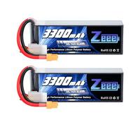 Zeee 4S Lipo Batterie 3300mAh 14,8V 50C avec connecteur XT60(2 Paquets)