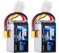 Zeee 6S Lipo 22,2V 120C 1500mAh Batterie RC avec Prise XT60 Compatible avec Drone FPV, quadricoptère, hélicoptère, Avion, Bateau, Voiture de Course (2 pièces)