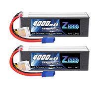 Zeee 6S Lipo Batterie 4000mAh 22,2V 60C 6S Batterie RC avec connecteur EC5 pour FPV Racing Drones Vélo de Route Quadcopters Avion Hélicoptère RC Bateau RC Voiture (2 Paquets)