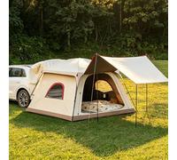 ZEEGII Tente de Voiture SUV Anti-UV, Auvent de Hayon Imperméable Oxford avec Connexion Étanche, Abri Extérieur avec Filet Respirant pour Partage de Climatisation et Vacances en Plein Air