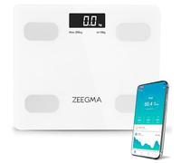 ZEEGMA Gewit balance pese, personne analyse détaillée de 17 paramètres corporels, application smartphone dédiée, écran LCD, mesure précise jusqu'à 200 kg