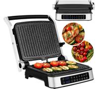 Zeegma Grill Chef 2100W : Élégant appareil à sandwichs & panini en acier inoxydable