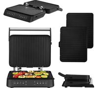 ZEEGMA GRILL CHEF 3.0 Gril de contact 2000W, 5 programmes automatiques, plaques lavables au lave-vaisselle, réglage de la température, chauffage indépendant