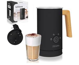 Zeegma Milkee - Mousseur à Lait Électrique 500W avec 4 Modes, Chauffe Lait 650ml, Design Moderne et Intuitif, Parfait pour Cappuccino, Latte et Boissons Froides (Noir)