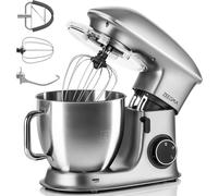 Zeegma Robot De Cuisine Mixeur Planétaire 2200W Gris Grand Bol 6.5L Accessoires