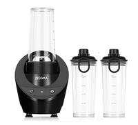ZEEGMA Vitamine blender Professionnel à smoothie, multifonction 4-en-1 1050W avec pichet 1 L, pour écraser la glace, presse-agrumes électrique, moulin à café, lames croisées (0,4l)