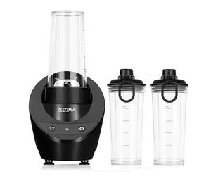 ZEEGMA Vitamine blender Professionnel à smoothie, multifonction 4-en-1 1050W avec pichet 1 L, pour écraser la glace, presse-agrumes électrique, moulin à café, lames croisées (0,4l)