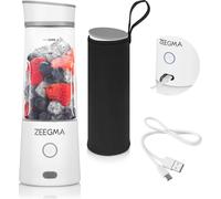 ZEEGMA Vitamine go - Blender portable - Ultra-léger - 450ml - Sans fil - 300W - Fonction glace pilée - Sans BPA - Blanc