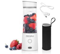 ZEEGMA Vitamine go - Blender portable - Ultra-léger - 450ml - Sans fil - 300W - Fonction glace pilée - Sans BPA - Blanc