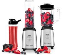 ZEEGMA VITAMINE Mixeur sur socle 4 en 1 avec Mix&Go Smoothie Maker Mixer Moulin à café 1050W