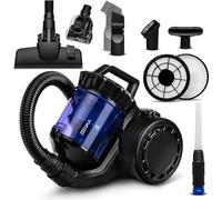 Zeegma Zonder Base - Aspirateur cyclonique sans Sac 20 000 Pa, 899 W, réservoir 2,5 L, 2 filtres HEPA lavables, Classe A, Mini Brosse Turbo Incluse, 5 Accessoires (ZONDER Base + Brush Set)