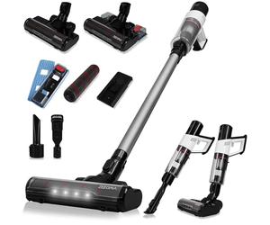 ZEEGMA ZONDER KLAAR Base Aspirateur Balai sans Fil 250W, Autonomie jusqu'à 55 Min, 3 Modes de Fonctionnement, Brosse électrique LED, Capteur de Poussière Intelligent, Nettoyage des Sols Humides