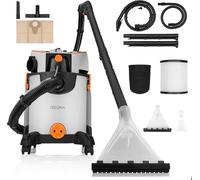 ZEEGMA Zonder Wash Aspirateur Laveur 1400W avec Filtre HEPA, Réservoir 4L, Fonction Soufflage, Accessoires Multiples pour Maison et Voiture