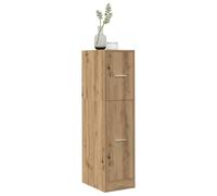Zeehear Armoire d'apothicaire en chêne artisanal, 30 x 41 x 118 cm, meuble d'appoint polyvalent avec 3 tiroirs, espace de rangement pratique pour la maison