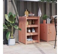 Zeehear Armoire de cuisine d'extérieur 55 x 55 x 92 cm, en bois massif Douglas, armoire de jardin robuste, module polyvalent pour cuisine extérieure, rangement durable