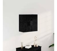 Zeehear Armoire murale en chêne noir 60 x 31 x 60 cm - Matériau du bois avec 2 étagères - Table console rustique pour salon, chambre à coucher, cuisine, espace de rangement polyvalent