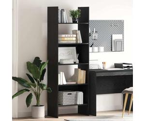 Zeehear Bibliothèque à 5 niveaux, 60 x 35 x 180 cm, aspect chêne noir, avec beaucoup d'espace de rangement pour salon, bureau, chambre d'enfant, comme système d'étagère ouverte et compartiment de