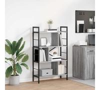 Zeehear Bibliothèque à 7 niveaux, 75 x 30 x 123,5 cm, en bois avec cadre en acier, étagère sur pied pour salon, bureau, bureau, système d'étagère ouverte pour espace de rangement et rangement, peu