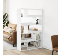 Zeehear Bibliothèque blanche en bois avec 10 compartiments, 100 x 33 x 156,5 cm, étagère de rangement pour salon, bureau, bureau, étagère polyvalente comme séparateur de pièce, peu encombrant et