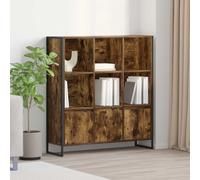 Zeehear Bibliothèque en bois 99,5 x 30 x 108 cm avec pieds en acier, système d'étagère ouverte pour salon et bureau, peu encombrant, robuste, design moderne, rangement et rangement polyvalents