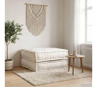 Zeehear Canapé modulaire crème en tissu 70 x 70 x 36 cm avec rembourrage doux, coussin d'assise polyvalent pour salon, balcon, jardin et bureau, ergonomique et confortable, antidérapant et lavable