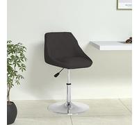 Zeehear Chaise de salle à manger en cuir synthétique noir, hauteur réglable, avec vérin à gaz, pivotante à 360°, design moderne, pour salle à manger et cuisine, pied en acier chromé, confort d'assise