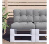 Zeehear Lot de 2 coussins d'assise et de dossier en polyester imperméable avec rembourrage ergonomique 60 x 60 x 12 cm et 60 x 40 x 12 cm pour jardin, balcon, terrasse et intérieur Gris
