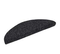 Zeehear Lot de 20 tapis d'escalier autocollants 56 x 17 x 3 cm - Noir semi-circulaire - Antidérapants - En polypropylène - Protection des escaliers - Réduction du bruit