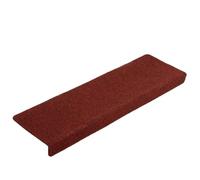 Zeehear Lot de 5 tapis d'escalier autocollants - 65 x 21 x 4 cm - Rouge bordeaux - Bord rectangulaire - Protection d'escalier antidérapante en polypropylène - Réduction du bruit