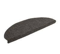 Zeehear Lot de 5 tapis d'escalier autocollants - Anthracite - 65 x 21 x 4 cm - Semi-rond - Grand tapis d'escalier robuste - Protection antidérapante pour marches en bois - Réduction du bruit - Facile