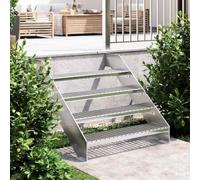 Zeehear Marche en caillebotis 90 x 24 x 7 cm, en acier galvanisé, marche d'escalier antidérapante pour l'extérieur, bords robustes antidérapants, qualité industrielle