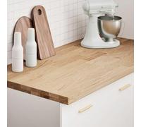 Zeehear Plan de travail de cuisine, 120 x 63,5 x 4 cm, en chêne massif, rectangulaire, finement poli, plan de travail en bois durable pour cuisine, bureau, salle de bain