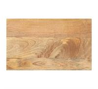 Zeehear Plateau de table rectangulaire 60 x 20 x 3,8 cm en bois massif de mangue avec finition naturelle, plan de travail de rechange robuste pour salle à manger, bureau, bureau
